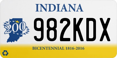 IN license plate 982KDX