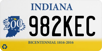 IN license plate 982KEC