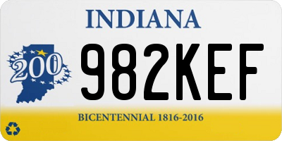 IN license plate 982KEF