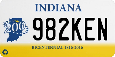 IN license plate 982KEN
