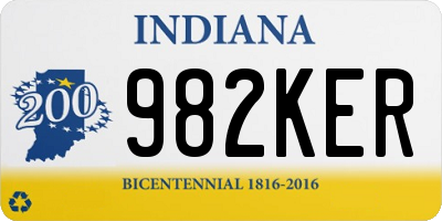 IN license plate 982KER