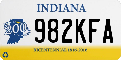 IN license plate 982KFA