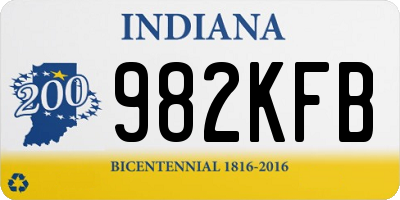 IN license plate 982KFB