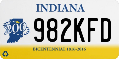 IN license plate 982KFD