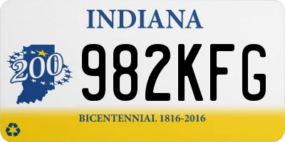 IN license plate 982KFG