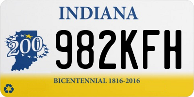 IN license plate 982KFH