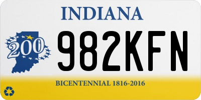 IN license plate 982KFN