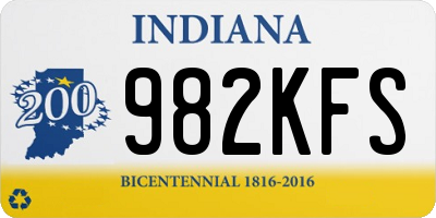 IN license plate 982KFS