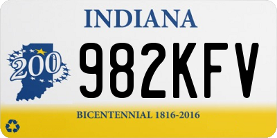 IN license plate 982KFV