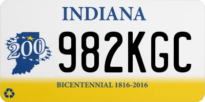 IN license plate 982KGC
