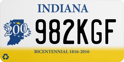 IN license plate 982KGF