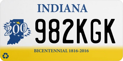 IN license plate 982KGK