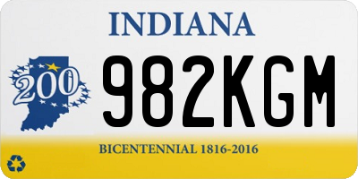 IN license plate 982KGM