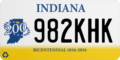 IN license plate 982KHK