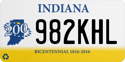 IN license plate 982KHL