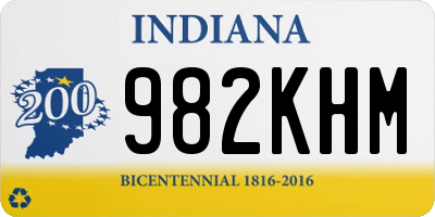 IN license plate 982KHM