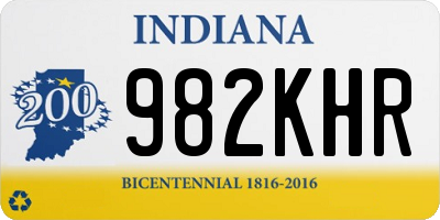 IN license plate 982KHR