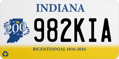 IN license plate 982KIA