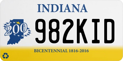 IN license plate 982KID
