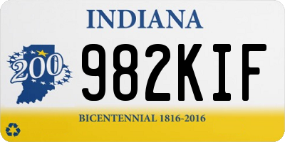 IN license plate 982KIF