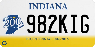 IN license plate 982KIG