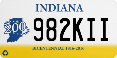 IN license plate 982KII