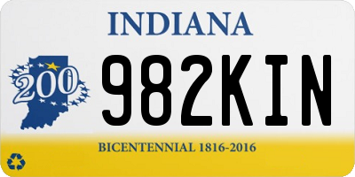 IN license plate 982KIN
