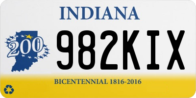 IN license plate 982KIX