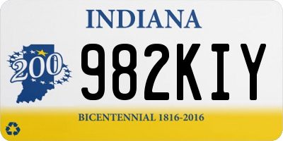 IN license plate 982KIY