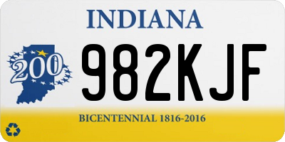 IN license plate 982KJF