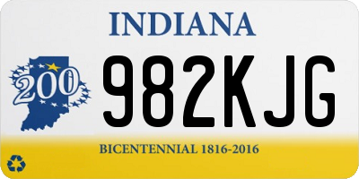 IN license plate 982KJG