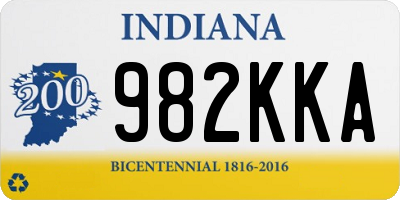IN license plate 982KKA