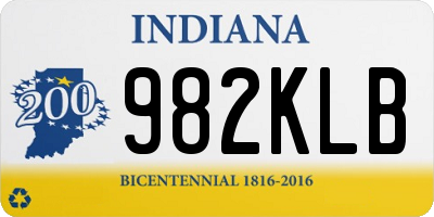 IN license plate 982KLB