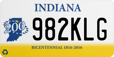 IN license plate 982KLG