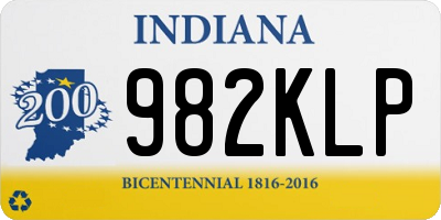 IN license plate 982KLP