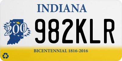 IN license plate 982KLR