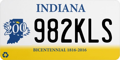 IN license plate 982KLS