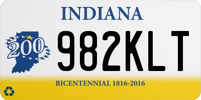 IN license plate 982KLT