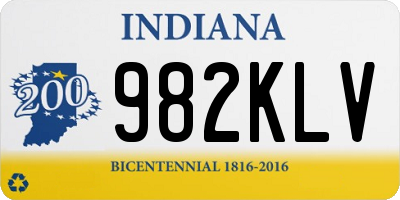 IN license plate 982KLV