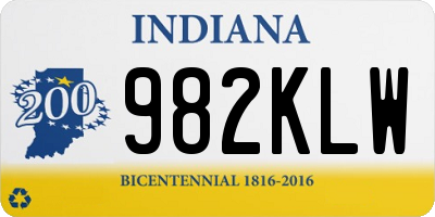 IN license plate 982KLW