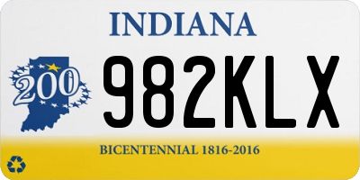 IN license plate 982KLX