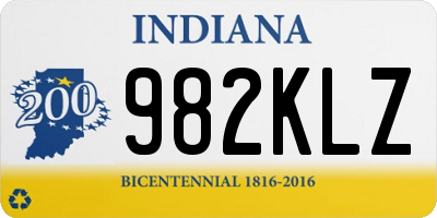 IN license plate 982KLZ