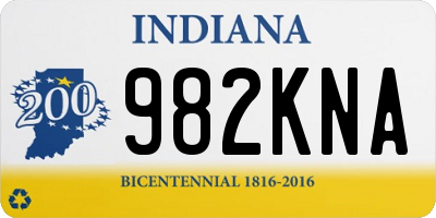 IN license plate 982KNA