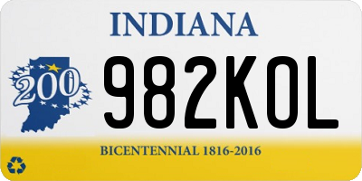 IN license plate 982KOL