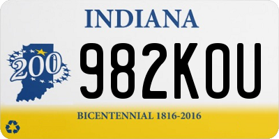 IN license plate 982KOU