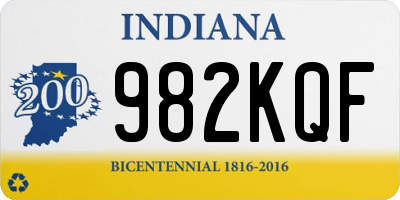 IN license plate 982KQF