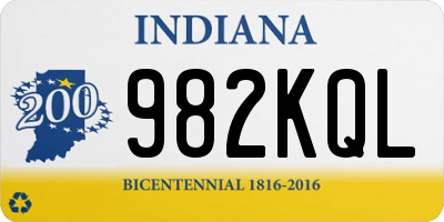 IN license plate 982KQL