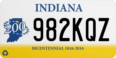 IN license plate 982KQZ