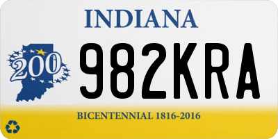 IN license plate 982KRA