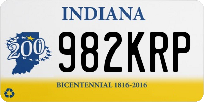 IN license plate 982KRP